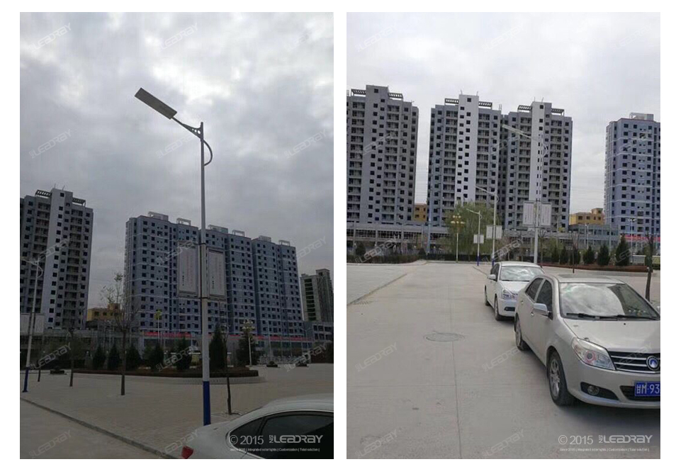 25w一体化太阳能路灯项目安装于湖北居民区